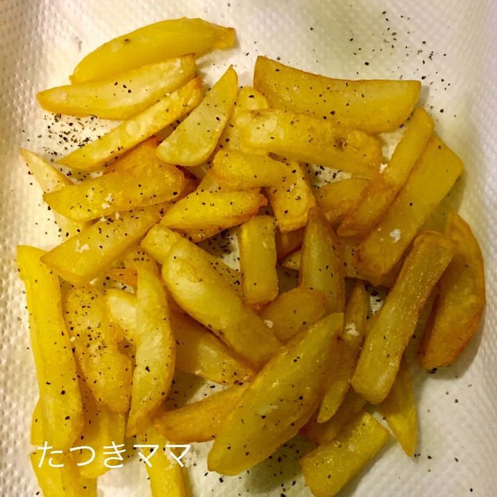 簡単!電子レンジとフライパンでフライドポテト!